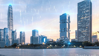 震撼科技连线互联网城市企业宣传AE模板