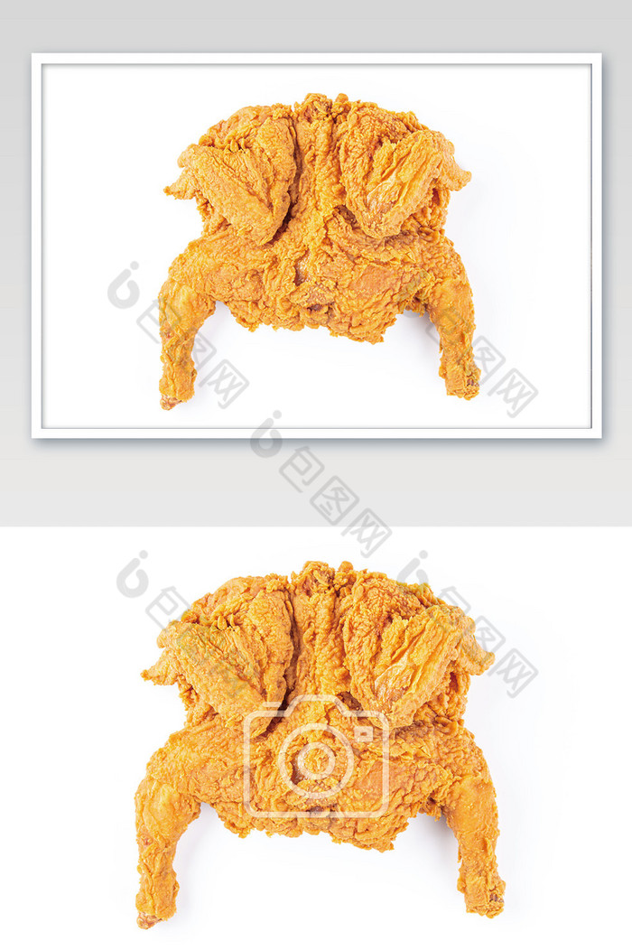 金黄色韩式炸鸡整只白底素材图片图片