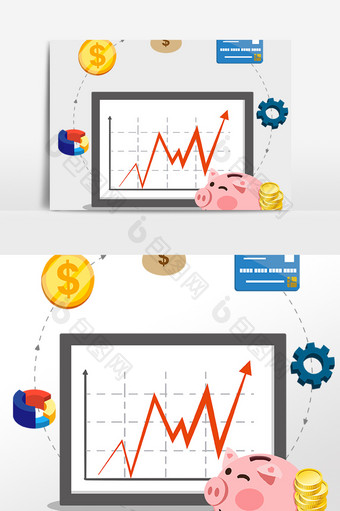 扁平风数据金融商务图片