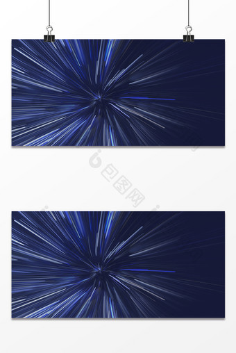 蓝色商务科技抽象线纹放射背景图片