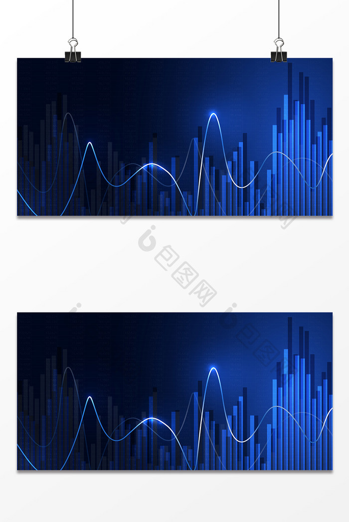 商务科技蓝色抽象概念数据背景