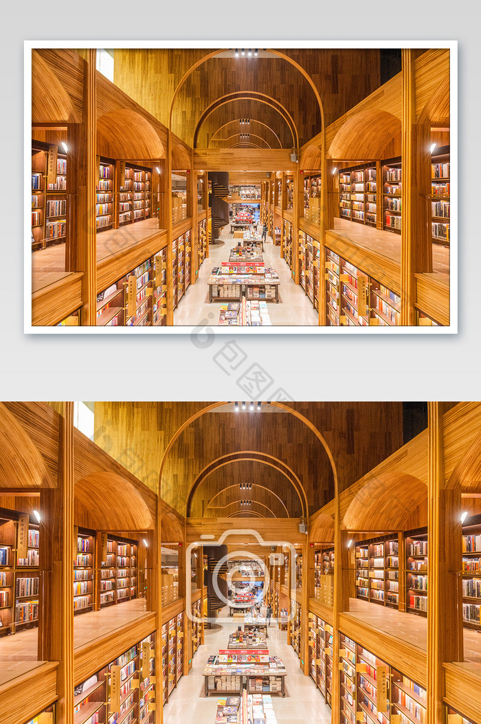 现代建筑图书馆摄影图