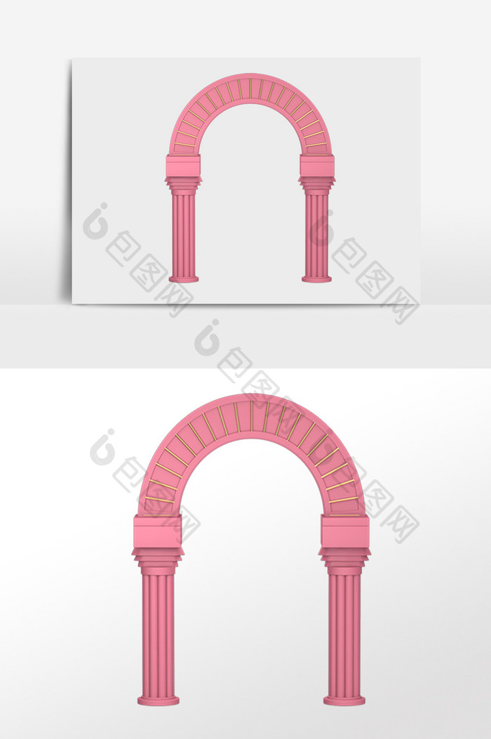 电商活动粉色拱门