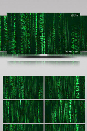 数字下落科技风格视频图片