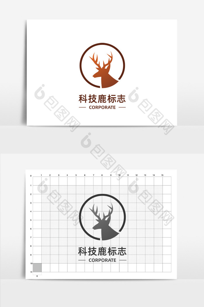 科技现代鹿标志logo