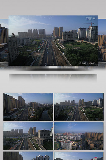 4K超清实拍连云港街景道路CBD航拍视频图片