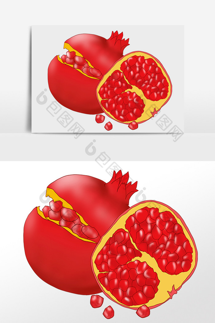 霜降水果石榴红石榴