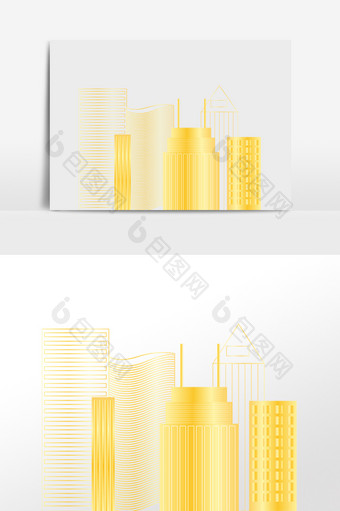 金色建筑群城市建筑图片