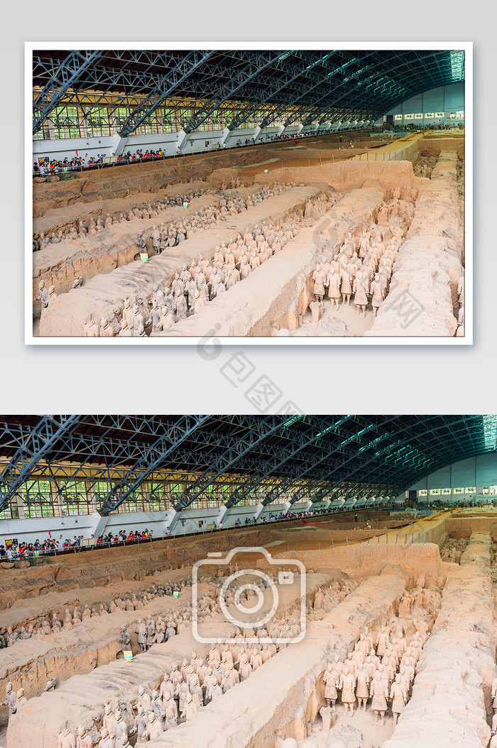 西安兵马俑文物摄影图