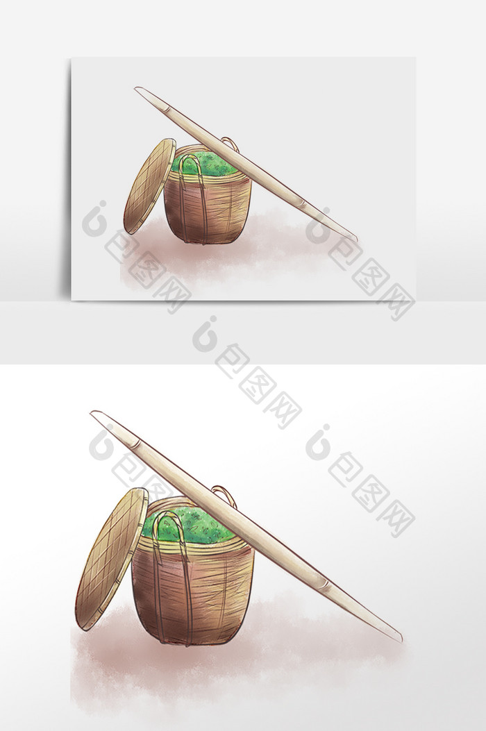 卡通云南特产茶叶