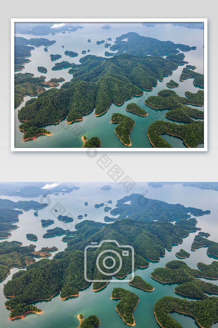 航拍浙江千岛湖景区摄影图片