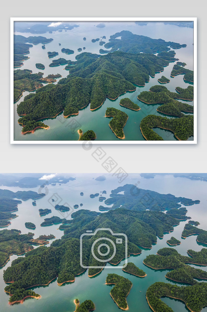 航拍浙江千岛湖景区摄影图片图片