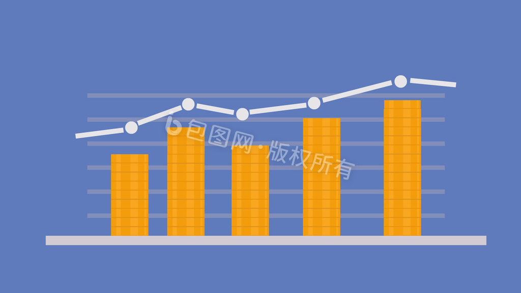 金融金币趋势图动图GIF图片