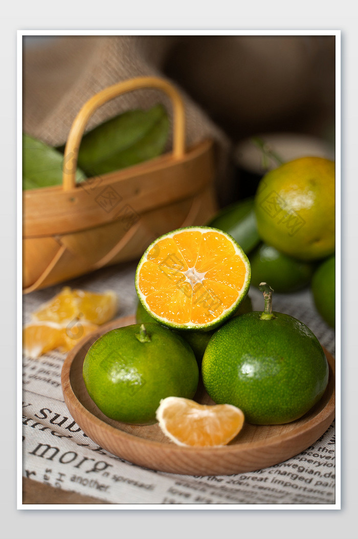 新鲜暖色美食水果橘子摄影图片