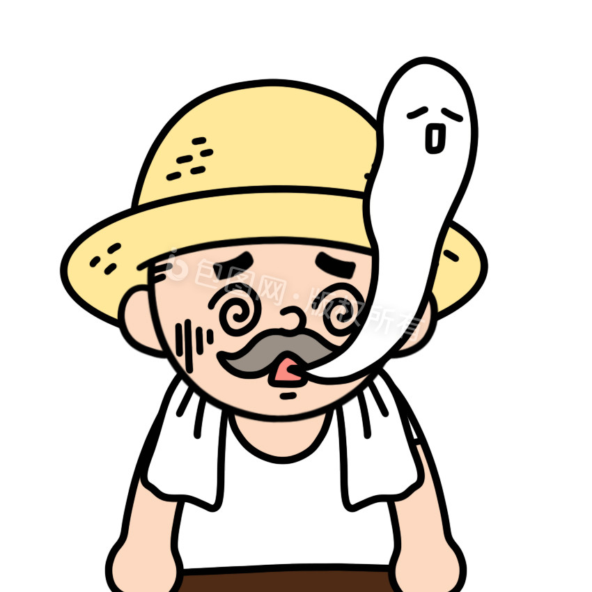 农民丢魂表情包动图gif