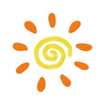 矢量手绘简约螺旋太阳元素小动画ae模板