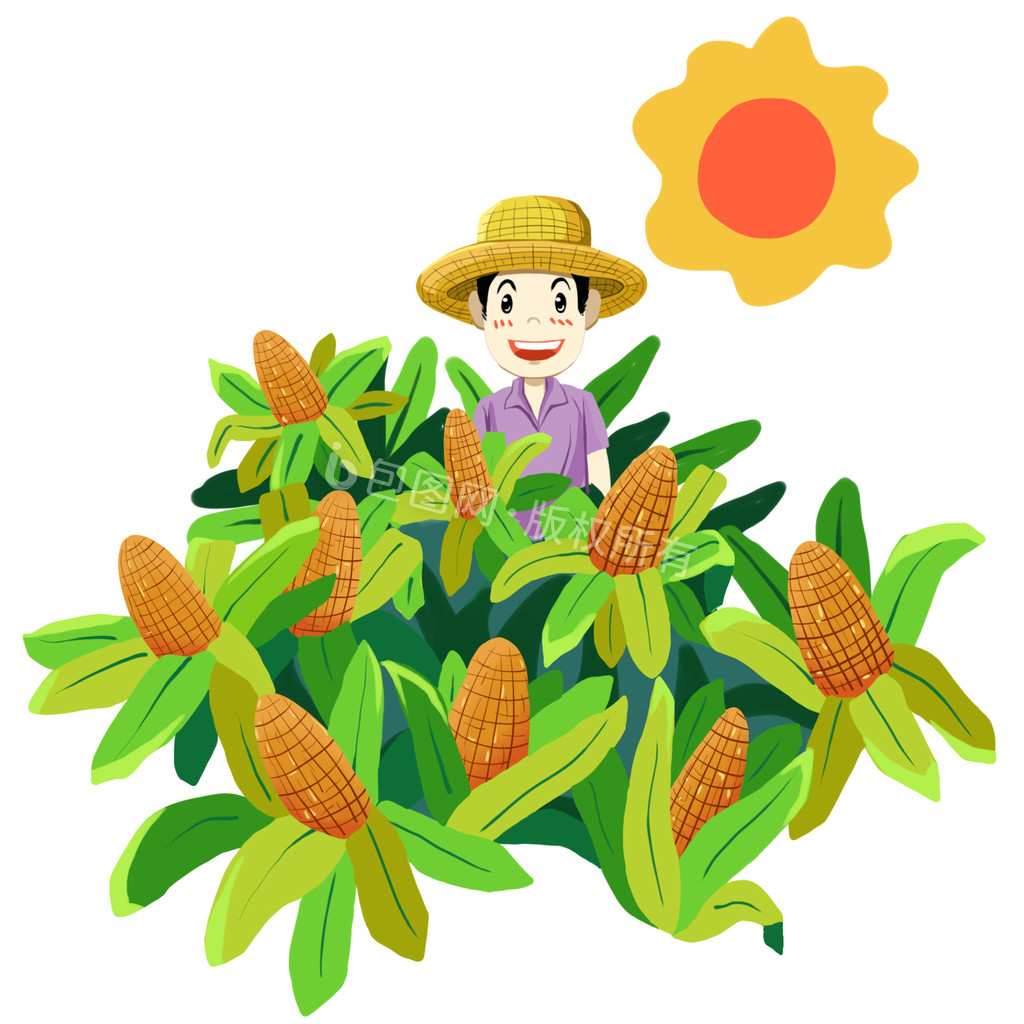 农田农作物农民粮食小动画动图GIF图片