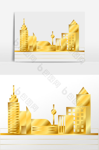金色房地产高楼大厦图片