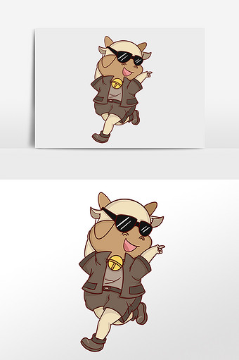 时尚潮流跳舞街舞牛