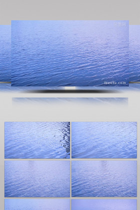 天蓝色水面水波纹空镜实拍视频