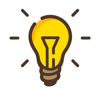 灵感想法灯泡矢量元素小动画动图gif