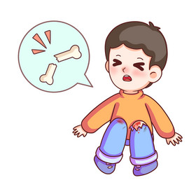 男孩摔倒骨折