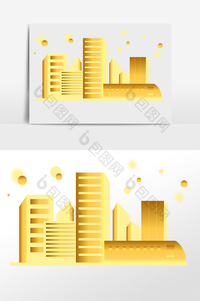 金色建筑城市高楼大厦图片图片