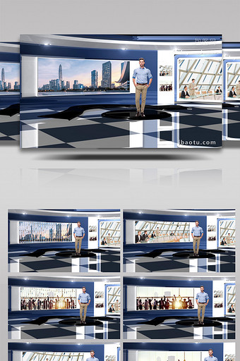 3d虚拟演播室AE模板图片