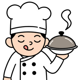 厨师上菜表情包动图gif