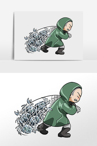 素材类型为无,浏览本次作品的用户还可能对卡通渔夫,钓鱼,捕鱼,打鱼