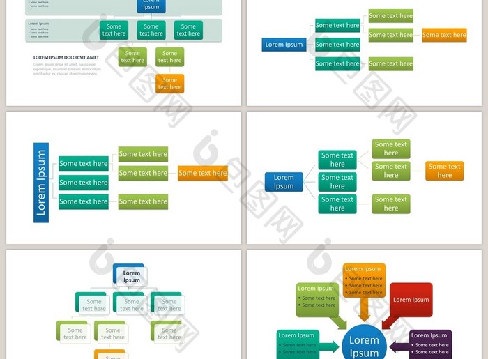 多彩简约商务通用40页PPT图表合集