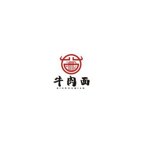 牛肉面炸酱面古典面馆LOGO标志VI