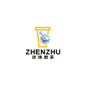 珍珠奶茶饮品店奶茶店LOGO标志VI