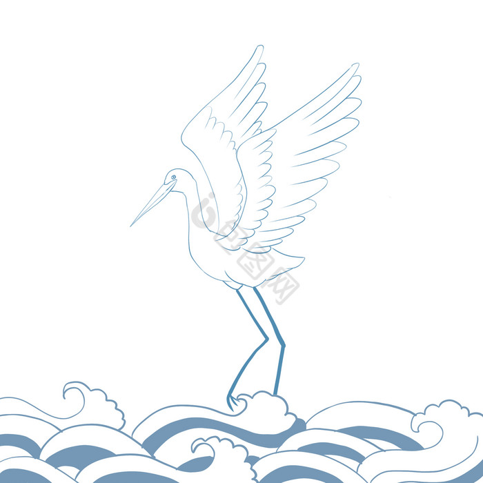 海浪白露大鸟水鸟图片
