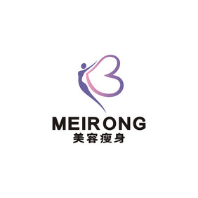 瘦身护肤蝴蝶健身会馆LOGO标志VI