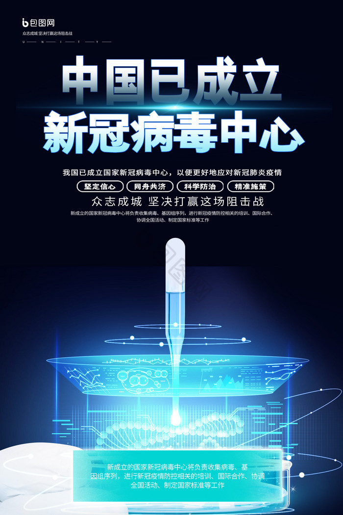 中国成立新冠病毒中心图片