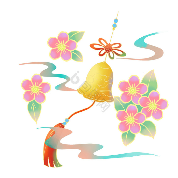中式铃铛吊坠装饰图片