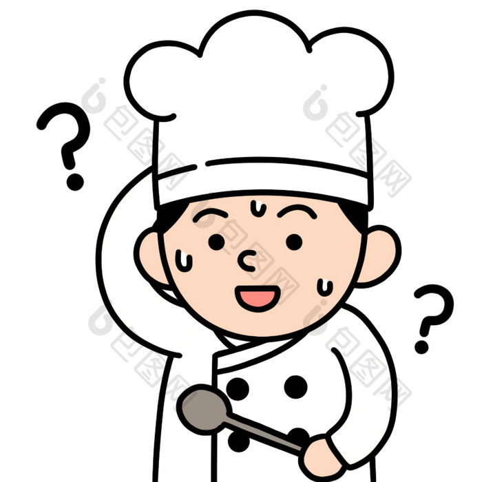 厨师-问号表情包动图GIF