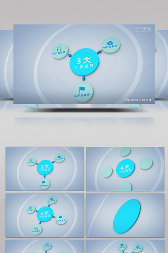 简约数据报表分类e3d立体ae模板图片