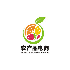 水果超市饮品店农业果园果茶LOGO标志V