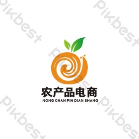 农产品电商果园橘水果超市logo标志vi