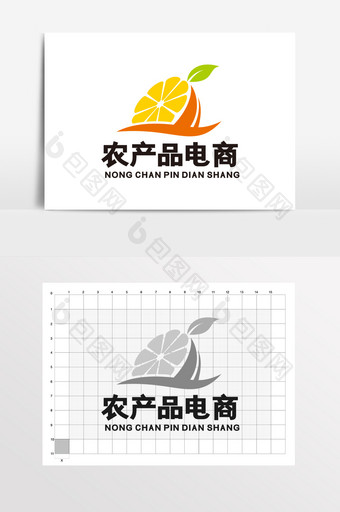 橘子果园水果超市饮品店LOGO标志VI图片