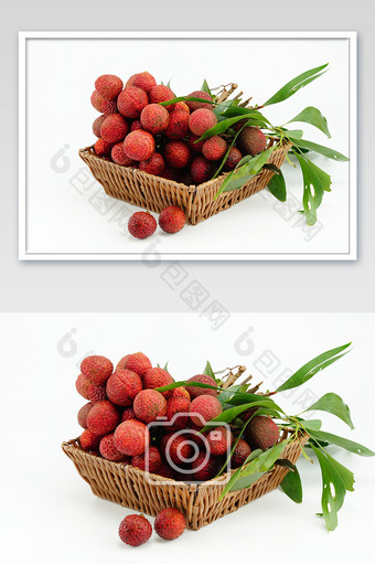 新鲜水果荔枝果实摄影图图片