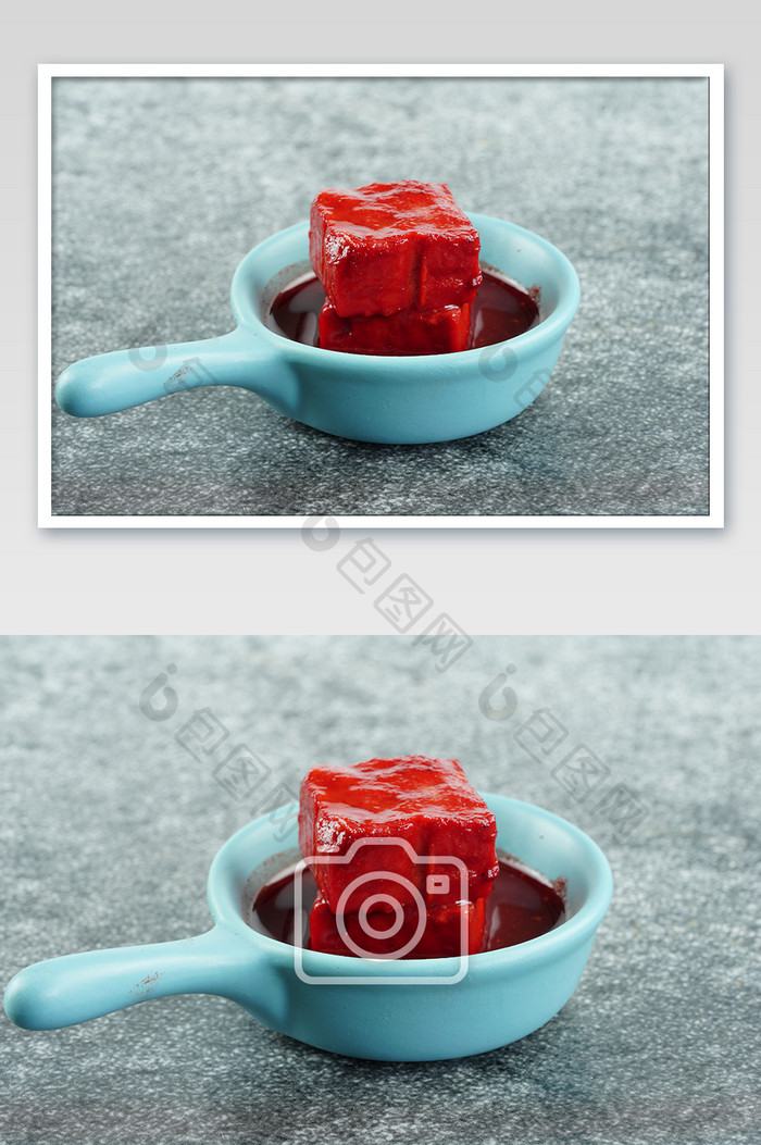 红色腐乳美食摄影图