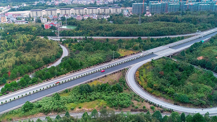 航拍杭徽公路杭州段