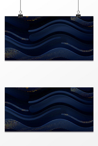 简约时尚大气蓝黑色几何拼接背景