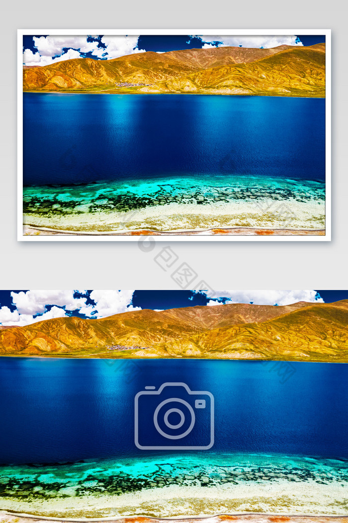 西藏湛蓝色的湖泊羊湖图片图片