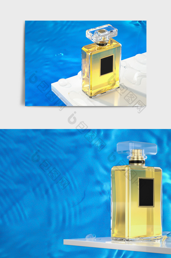 C4D香水产品模型（带场景）