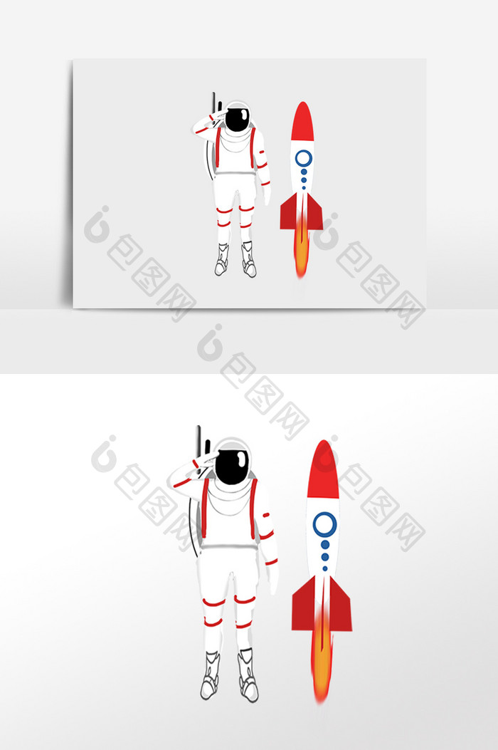 宇航员太空人火箭