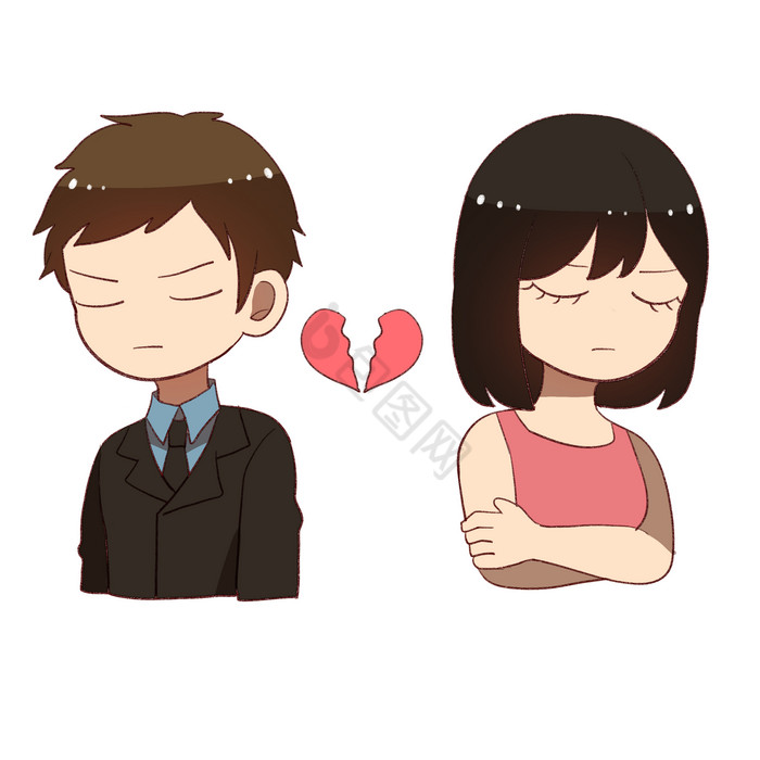 情侣感情裂痕破裂